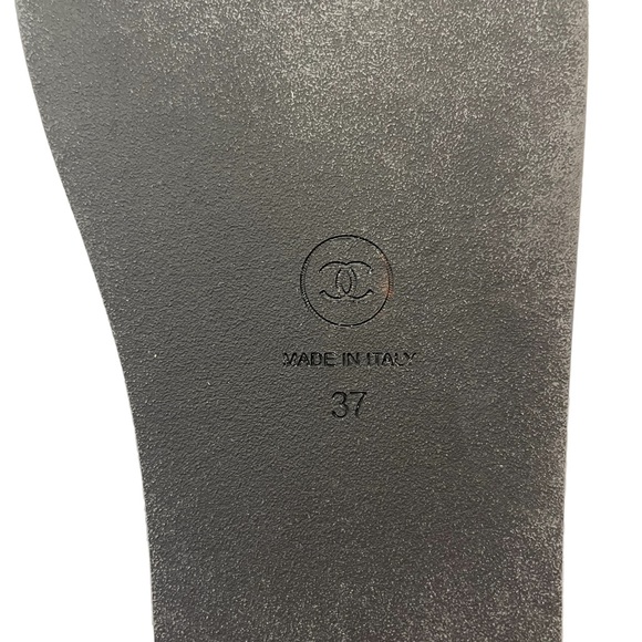 Chanel Sequin Tweed Crystal CC Dad Sandals - Picture 13 of 14